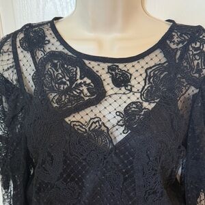 Express Black Lace Women's Blouse